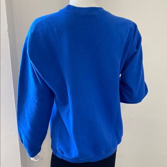 Foo Fighters Band Blue Ugly Christmas Sweatshirt w Band Graphic Print Dave Grohl - Picture 3 of 7